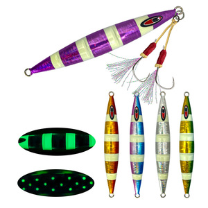 Jig métallique de pêche verticale en eau profonde, gamme complète 20g à 400g, lumineux, en plomb, pour thon et amberjack - Product Image 2