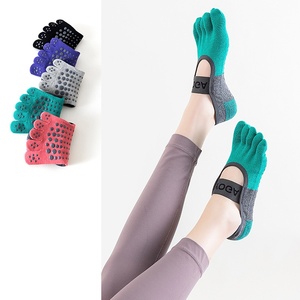 Calcetines de Yoga Transpirables para Mujer, Calcetines de Pilates Antideslizantes de Cinco Dedos con Silicona, Calcetines de Gimnasio para Mujer, Calcetines de Algodón para Ballet y Danza - Product Image 6