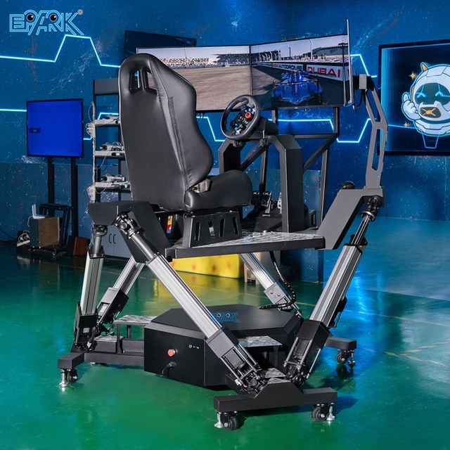 Six-Axis Motion Racing Simulator 4 Dof 3 Screen Motion Car Racing Vr Game Aluminum Outdoor Indoor Shopping Mall