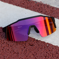 Lunettes de cyclisme pour enfants, ensemble de quatre verres, demi-monture, coupe-vent, anti-décoloration, verres détachables TR90 pour le cyclisme sur route