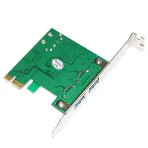 Super Speed USB3.0 PCI-E Expansion Card Adapter External 2 Port USB 3.0 Hub PCI-E Card 4Pin Power Connector for PC Computer