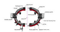 Machine de découpe et de chanfreinage de tuyaux OCP-168 à cadre divisé et montage OD, 2"-6", pour découpe à froid sur site