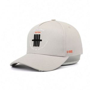 Casquette de baseball structurée en coton beige vintage à 5 panneaux, broderie 3D, pour homme et adolescent, style décontracté, directement de l'usine - Product Image 1