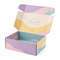 Boîte d'expédition en carton ondulé de qualité supérieure, écologique, durable, pliable, type avion, avec film mat pour emballage cadeau