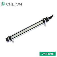 ONN M9S Lampu Kerja Mesin Braket Bentuk-O IP67 Tahan Air Panjang Opsional Paduan Aluminium + Kaca Tempered untuk Mesin CNC