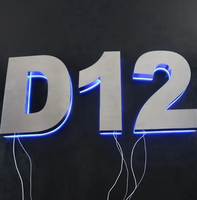 Letras de Canal Metálicas Acrílicas Retroiluminadas en 3D Personalizadas Resistentes a la Intemperie, Letrero LED para Publicidad e Iluminación de Talleres Mecánicos