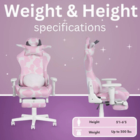 Europe Hot PU Leather Low Price Cute Cow Pink Gaming Chair Lavender COW Series Gaming Chair With Ottoman for Girls