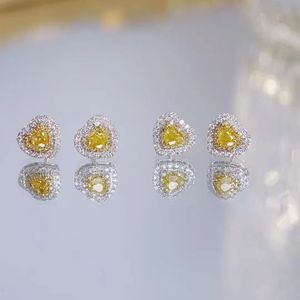Xinfly Wholesale 0.5CT Natural Diamond <b>Stud</b> Earrings 18K Gold Heart Shape Au750 Real Gold for Women Ladies Girls Jewelry - Product Image 3