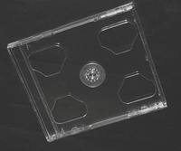 Boîte de rangement magnétique pour 2 CD, 10,4 mm, double, en plastique, petite, transparente, pour 2 disques