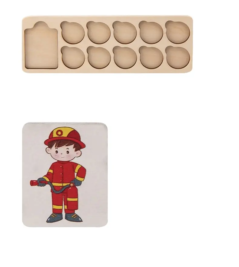 Eurolucky Wooden Toys Children Career Pairing Battle Interaction Game Early Education Toy Matching Playing Children Toys