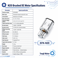 Moteur CC brossé professionnel N20 avec vibrateur en tôle pour système d'alarme par vibration de serrure de porte intelligente et sonnette sans fil
