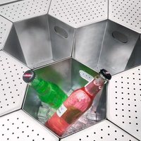 Table de mélange commerciale en nid d'abeille intégrée en acier inoxydable personnalisée Lanxin