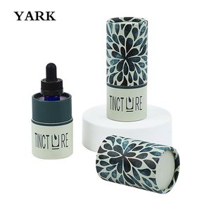 Tubo redondo de papel Kraft para cosméticos, perfumes y aceites esenciales con gotero de vidrio Eva, estampado de botellas - Product Image 2