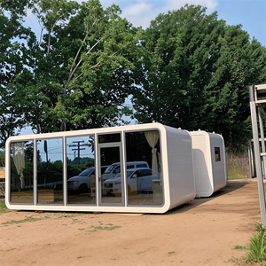 Lujoso diseño moderno al aire libre prefabricado <span class=keywords><strong>Modular</strong></span> Container Tiny Cabin House Apple Cabin para vivir y trabajar - Product Image 5