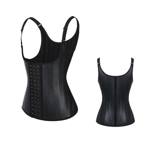 Vendita calda Plus Size Fajas Colombians Tummy Control corsetto Latex con 25 Steel Bone Waist Trainer Vest - Product Image 2