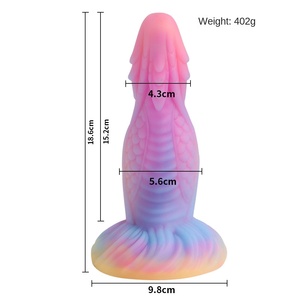 Dildo de Silicona Platino Luminoso en Forma de Falo, Juguete Sexual para Adultos, <span class=keywords><strong>Masturbador</strong></span> Femenino - Product Image 6