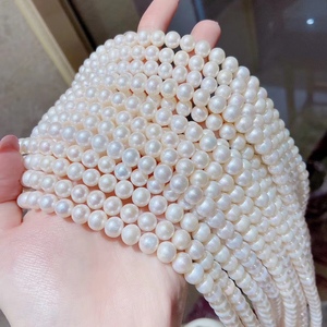 Collier de perles d'eau douce naturelles de haute qualité, perles rondes de 8 à 9 mm, forte luminosité avec de légères imperfections, chaîne de clavicule, bijoux pour mère - Product Image 4