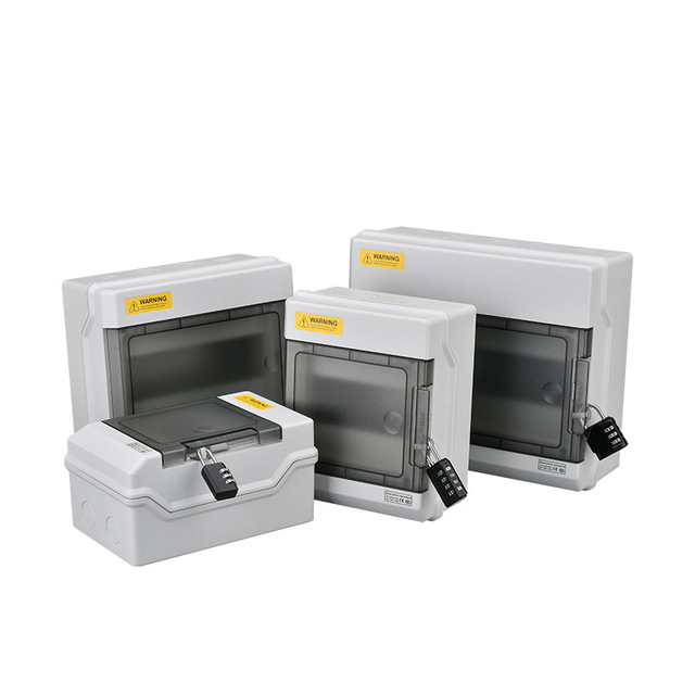 SH Outdoor Waterproof IP65 Distribution Box 6~36 Way Outdoor ABS Electrical Panel Boards for MCB Install Electrical Connections