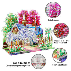 ภาพวาดติดเพชร3D ปริศนา<span class=keywords><strong>สาม</strong></span><span class=keywords><strong>มิติ</strong></span>คริสตัล<span class=keywords><strong>รูป</strong></span><span class=keywords><strong>ทรง</strong></span>พิเศษติดเพชรสีขาวสวนปริศนาของขวัญสำหรับตกแต่ง - Product Image 3