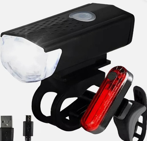 Đèn xe đạp bán buôn giá rẻ, đèn pha đi đêm, sạc USB, độ sáng cao, dành cho xe đạp leo núi và đạp xe đêm - Product Image 1