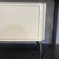 Meuble TV moderne ModHomi en pierre frittée blanche, console de salon, meuble de rangement, support TV design de luxe avec plateau en marbre