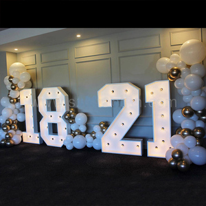 Marquesina iluminada con letras para mesa, led grande de madera para boda, sin embellecedor, 2 pies, alfabeto pequeño, 4 pies - Product Image 6