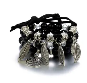 SEPT nouveauté 18K plaqué or Bracelet trèfle porte-bonheur pour femme chaîne en acier inoxydable Bracelets bijoux