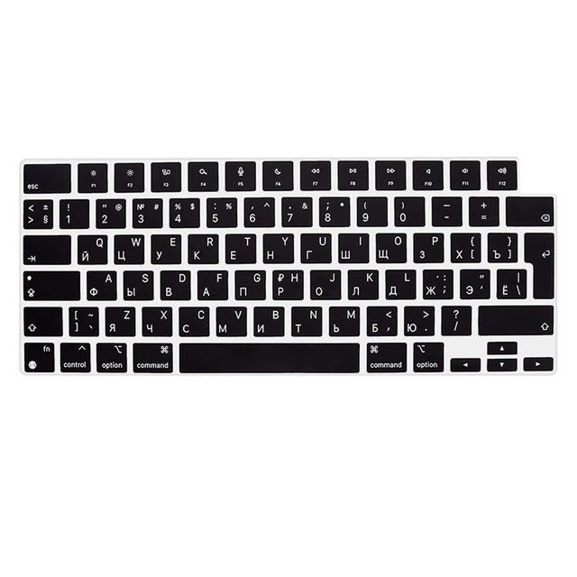 Russian Keyboard Cover Skin for MacBook Air13.6" 15 A3113/A3114/A2681/A2941&Pro14" 16.2 A2918/A2992/A2779/A2780/A2991 EU Version