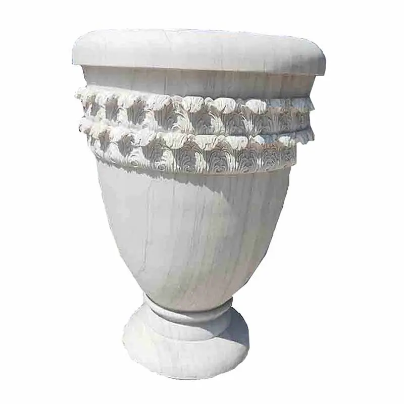 Premium Customized Garden Column Flower Pots Designs Granite or Marble Stone Garden Decoration Used with Flower/green Plant