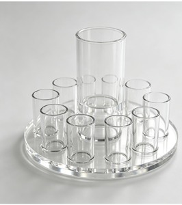 Ensemble de coupes de Kiddoush en acrylique, diviseur de vin pour rituels juifs, pour les fêtes du Shabbat - Product Image 1