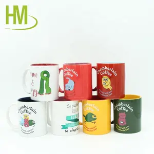 Kupa üreticisi 11 Oz porselen düz beyaz özel Logo süblimasyon boş seramik fincan çay kahve kupa 300ml