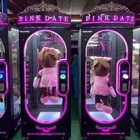 Machine de jeu d'arcade à pièces de monnaie en métal, pour couper et gagner de grandes peluches, avec ciseaux, cadeau, prix de coupe