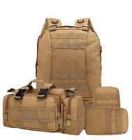 Sac à dos tactique Molle imperméable pour sports de plein air, randonnée, survie, en polyester, avec fermeture éclair, design léger, capacité 36-56L, noir