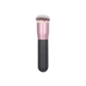 Custom Cosmetic Facial Single Face Powder Blush Brush Pro Vegan Round Head Kabuki Brush Makeup Brushes Private Label