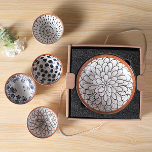 Bộ bát đĩa sứ Nhật Bản, đồ dùng bằng gốm sứ tráng men, bát súp, đĩa, hộp quà tặng, bộ đồ ăn, quà tặng khuyến mãi thương mại - Product Image 2