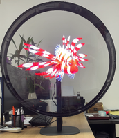 Ventilateur d'hologramme 3D super haute résolution de 56cm avec support de bureau réglable couvercle de Protection détachable projecteur holographique 3D