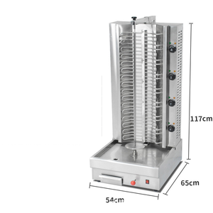 Macchina Shawarma a Gas <span class=keywords><strong>3</strong></span> bruciatore Shawarma girarrosto di pollo con porta - Product Image 6