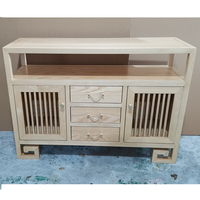 Commode murale blanche à 9 tiroirs en bois pour chambre et salon