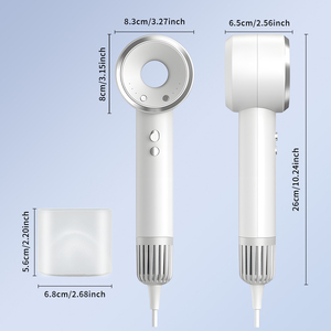 Secador de Pelo Iónico Plegable de 1400W, Potente, Blanco/Dorado, para Salón, Hotel, Exteriores, Motor DC, Personalizable OEM/ODM, Secado Rápido, Compacto, Apto para RV - Product Image 5