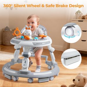Marche-bébé multifonctionnel à pousser à la main avec fonction antidérapante et design pliable pour apprendre à marcher - Product Image 3