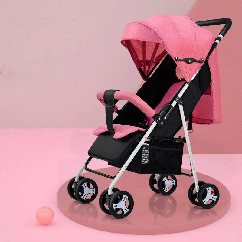 Atacado carrinhos de bebê, dobrável, fácil de sentar, fácil de deitar, um botão, carrinhos de quatro rodas para crianças