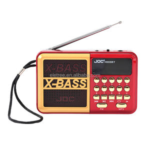 H666Bt Joc Small Portable Full Bass Radio Mp3 Rechargeable Fm Radio Avec Fente Pour <span class=keywords><strong>Carte</strong></span> Sd - Product Image 1