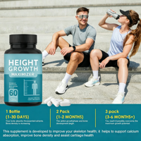 Capsule OEM pour la croissance en hauteur, renforce les os, capsules pour augmenter la taille, capsule maximisatrice de la croissance en hauteur, soutien quotidien