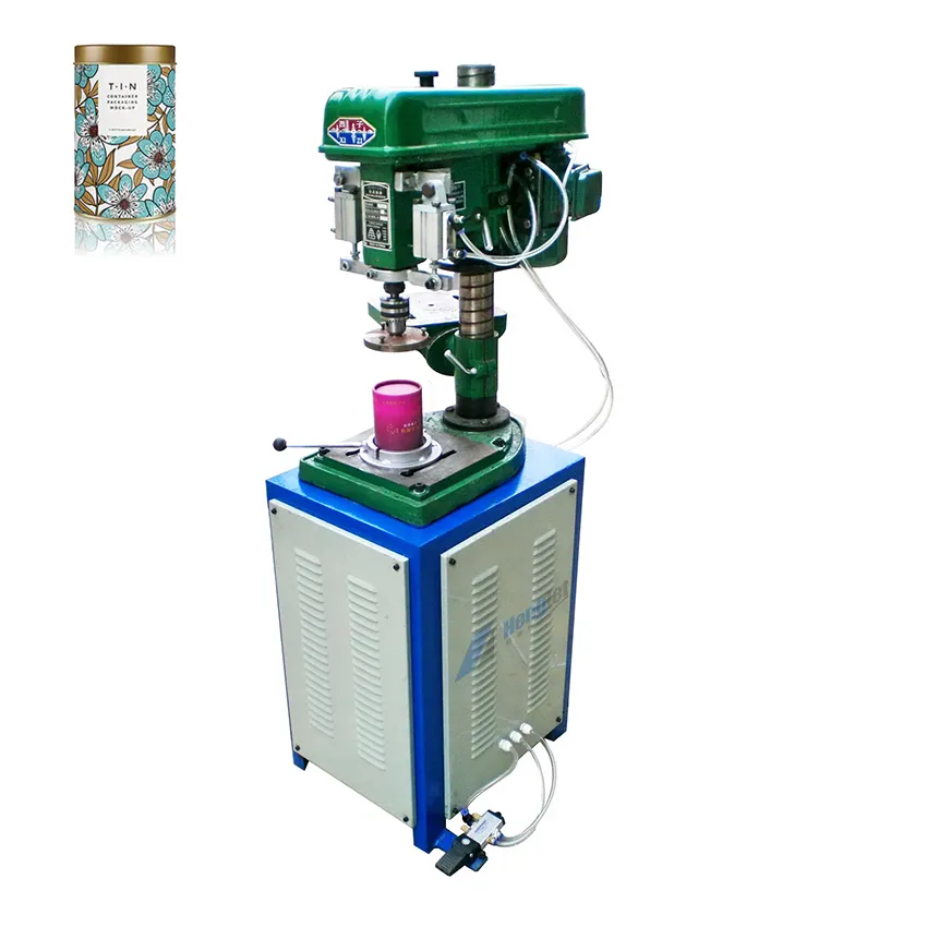 Semi Automatic Single Station Chip Can Paper Tube Two Sides Curling Machine Manufacturer