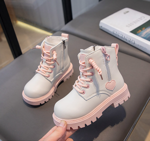 Nouvelles chaussures décontractées pour enfants à la mode, bottes en cuir mignonnes pour bébé fille, bottes à semelle souple pour filles, automne - Product Image 3