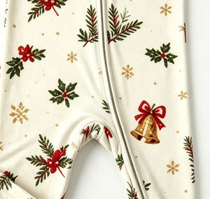 Commercio all'ingrosso: Tutina neonato/a con cerniera e campanellini per le feste, per bambine, con chiusura a zip, per la corredina. - Product Image 3