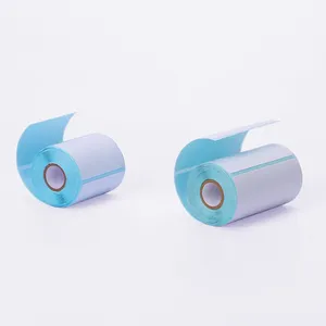 Rollo de pegatinas de código de barras de 40x30mm, Impresión de impresora móvil, rollo de etiquetas adhesivas de papel térmico adhesivo