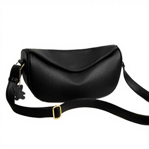 Bolso Bandolera Retro Europeo Americano de Piel Sintética PU, Tipo Dumpling, Mediano, con Cremallera, Suave, Moderno y Versátil, de Poliéster para Otoño - Product Image 1