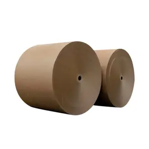 Rollos de papel personalizado para embalaje de alimentos, Base de embalaje Jumbo marrón recubierto de papel de aluminio PE para alimentos, tazón de taza
