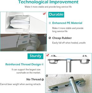 10 'thời gian 8 'Patio mái hiên có thể thu vào Sun Shade mái hiên che ngoài trời Patio tán sunsetter boong mái hiên với tay quây xử lý - Product Image 5